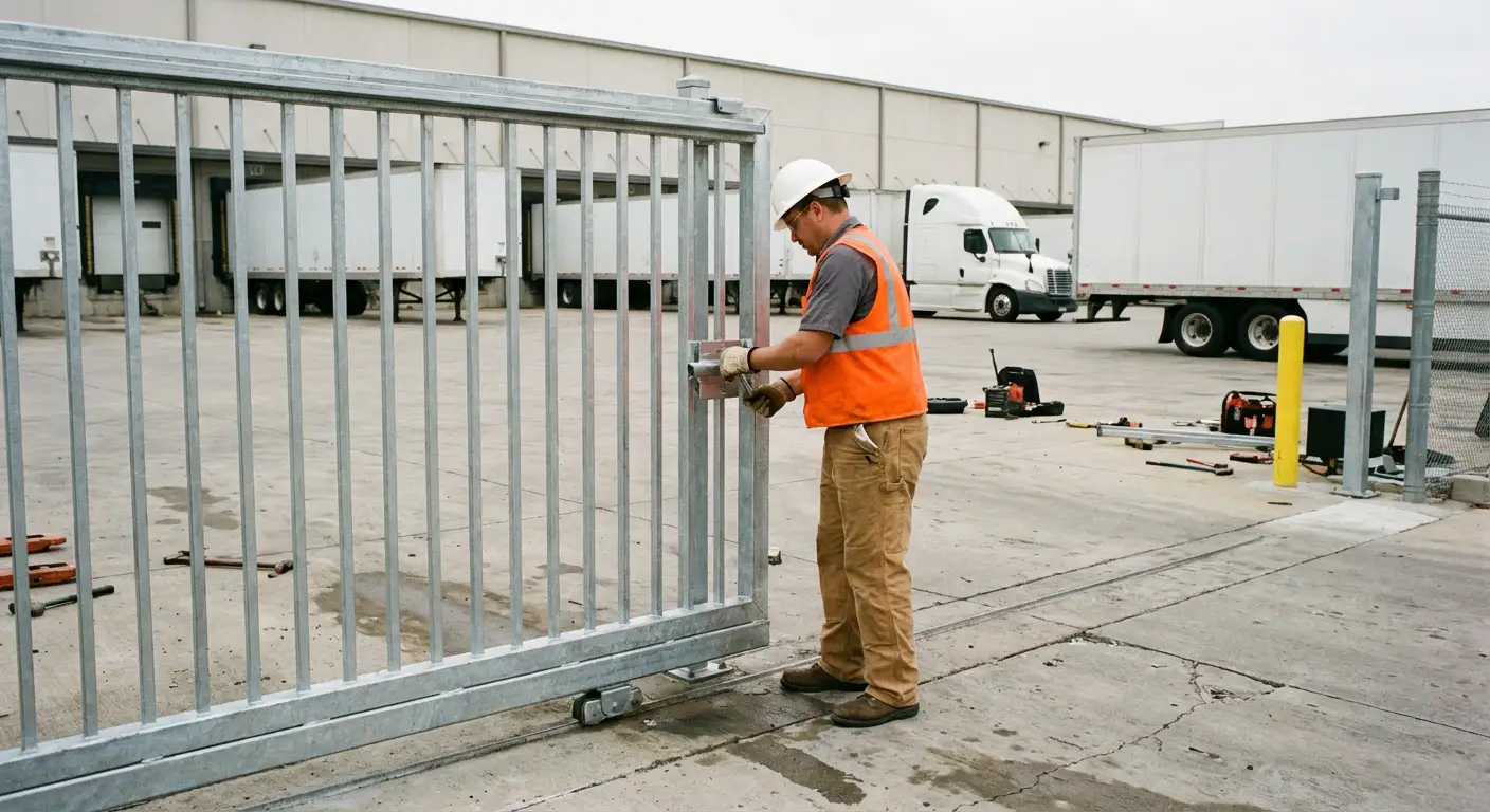 Heavy-duty temporary fencing installation in Smyrna
