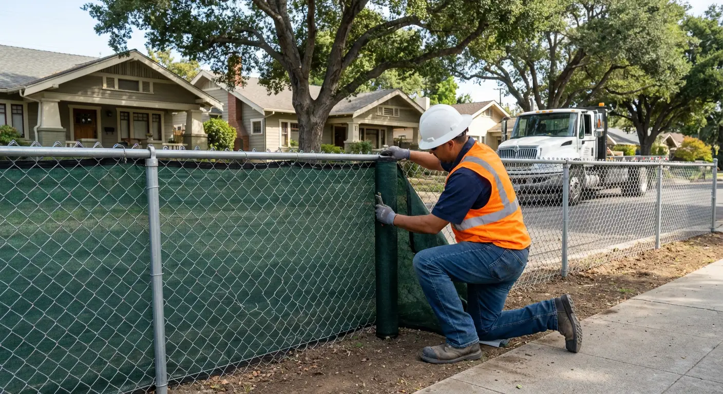 Temporary fence installation in Smyrna