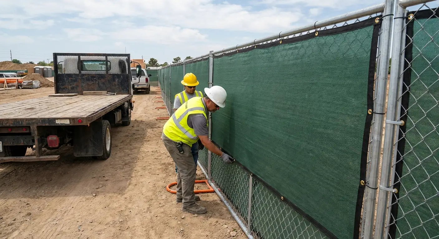 Temporary fence and barricade delivery truck in Smyrna, TN