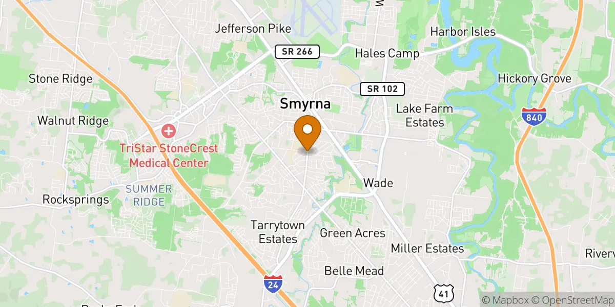 Smyrna neighborhood map in Smyrna, TN